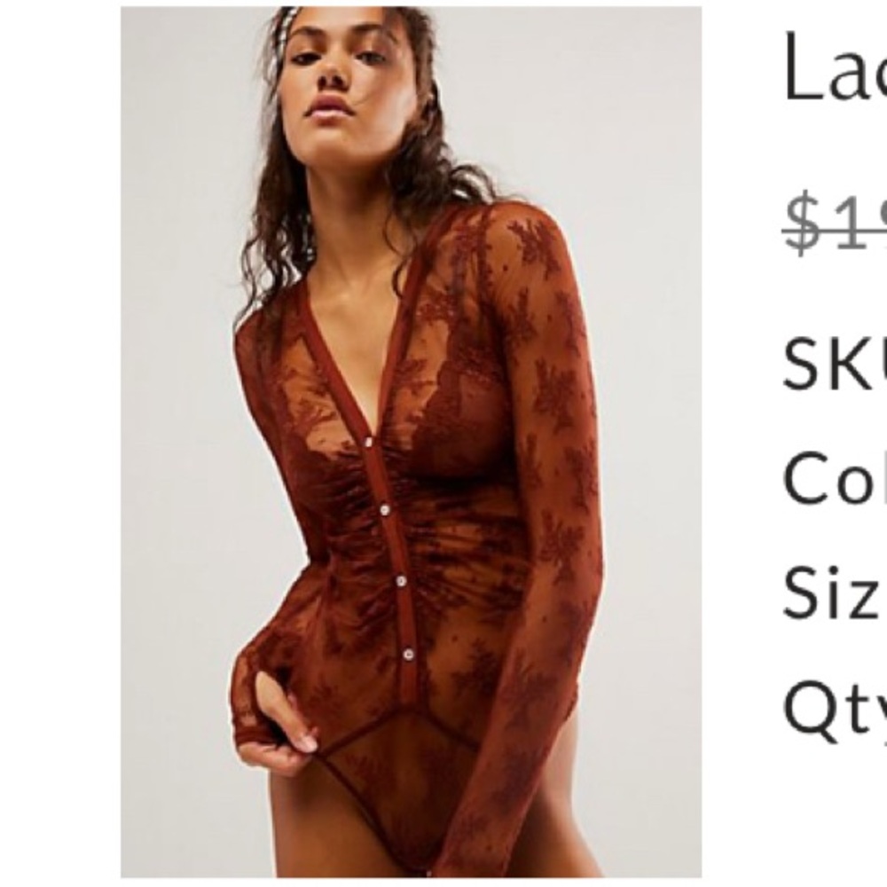 Free People Lady Lux Bodysuit